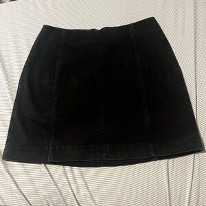 black jean skirt